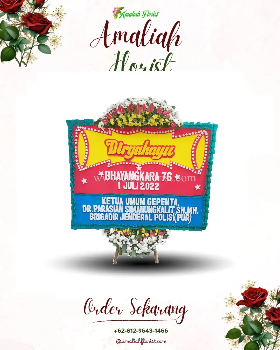 Papan Bunga HUT Ulang Tahun Kertosari
